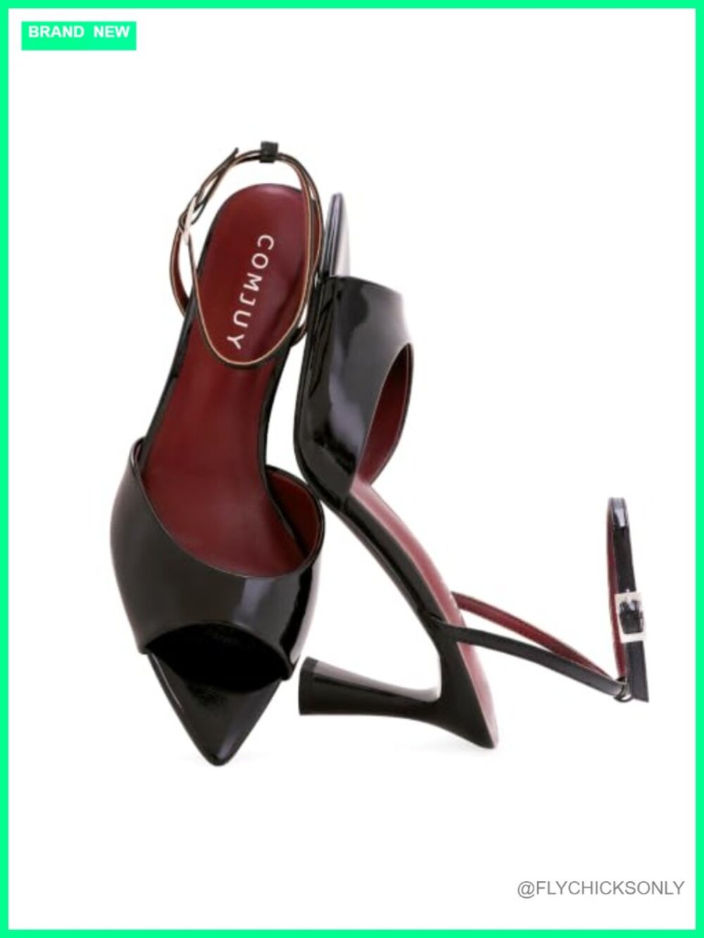 Peep Toe Kitten Heel Sandals Strappy Vegan Faux Leather Dress Heels